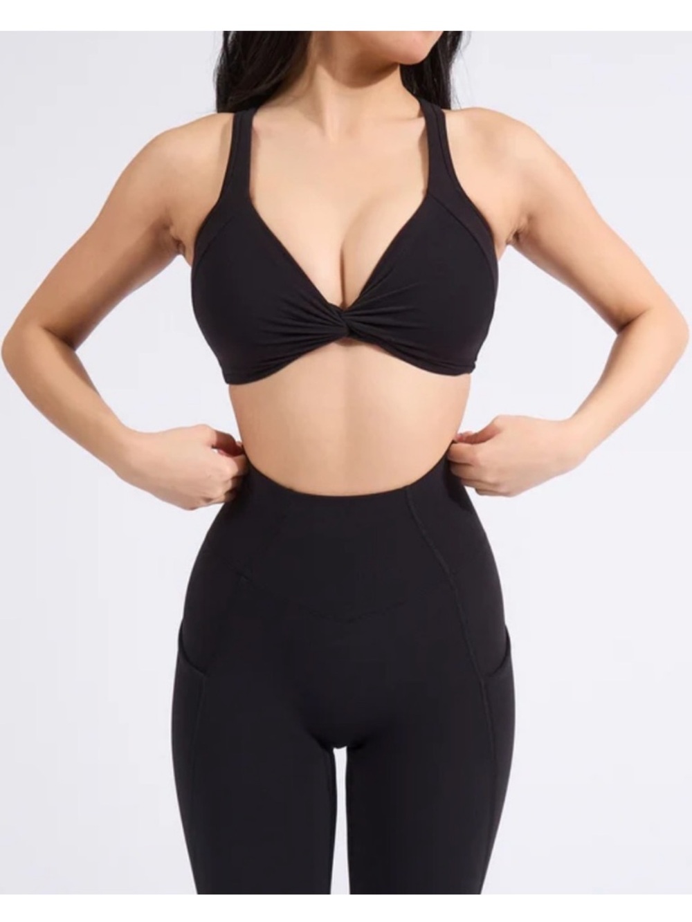 Buffbunny Twisted Curve Black Sports Bra Size XL